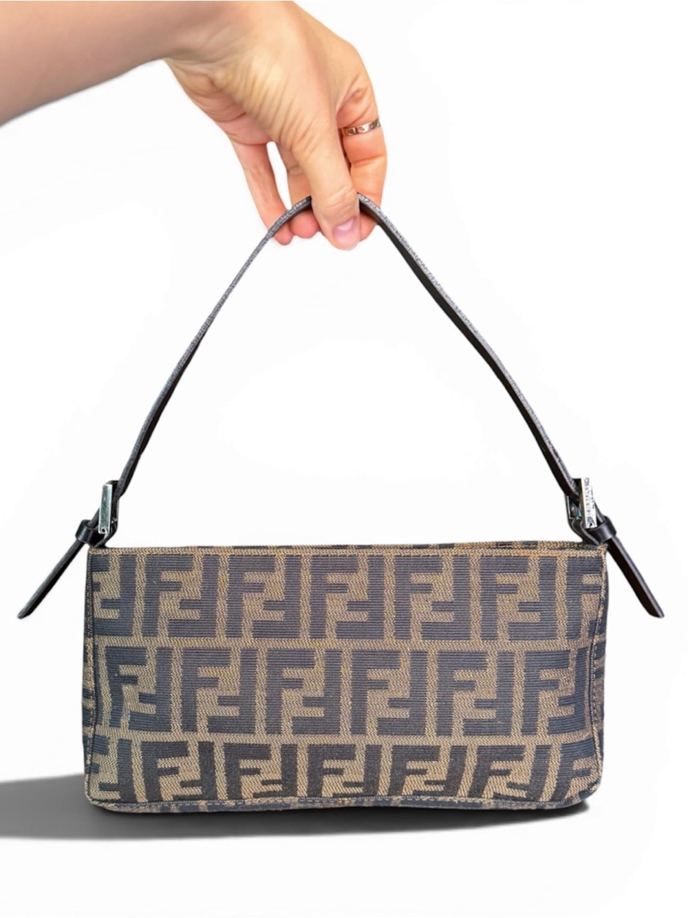 Fendi Zucca FF Pochette Baguette Vintage - Picture 3 of 12